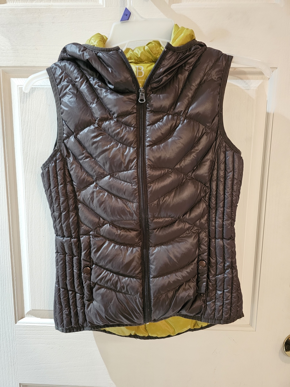 Bernardo Shiny Chartreuse Puffer Vest